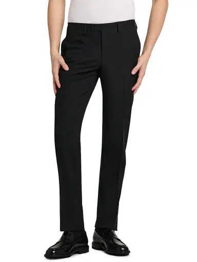Kiton Men's Stretch-Cotton Slim-Fit Trousers - Black - Size 42 | Thumbnail 6