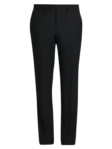 Kiton Men's Stretch-Cotton Slim-Fit Trousers - Black - Size 42 | Thumbnail 1