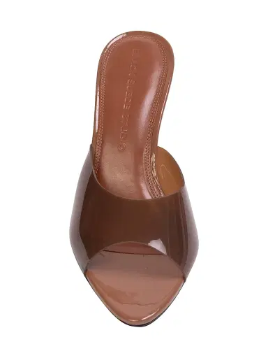 Black Suede Studio Women's Alper 70MM Mule Sandals - Mousse Patent Leather - Size 11 | Thumbnail 4