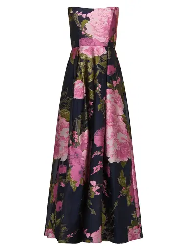 Kay Unger Women's Willow Floral Metallic Organza Gown - Azalea Pink - Size 16 | Thumbnail 1 Kay Unger Women's Willow Floral Metallic Organza Gown - Azalea Pink - Size 16 | Thumbnail 1