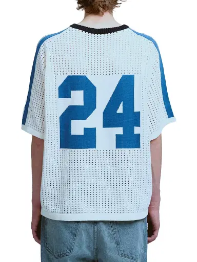Nahmias Men's Cotton Knit Soccer Jersey - Egg White | Thumbnail 4
