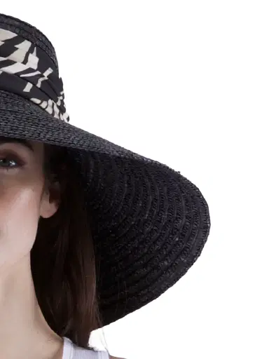Eugenia Kim Women's Mirabel Wide-Brim Straw Sun Hat - Black | Thumbnail 3 Eugenia Kim Women's Mirabel Wide-Brim Straw Sun Hat - Black | Thumbnail 3