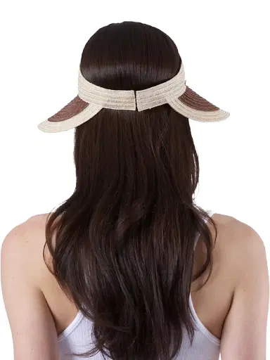 Eugenia Kim Women's Trixie Colorblocked Hemp-Blend Visor - Natural Chocolate | Thumbnail 5