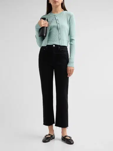 Toccin Women's Zoe Fitted Crop Cardigan | Thumbnail 2 Toccin Women's Zoe Fitted Crop Cardigan | Thumbnail 2