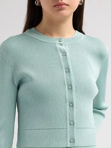 Toccin Women's Zoe Fitted Crop Cardigan | Thumbnail 5 Toccin Women's Zoe Fitted Crop Cardigan | Thumbnail 5