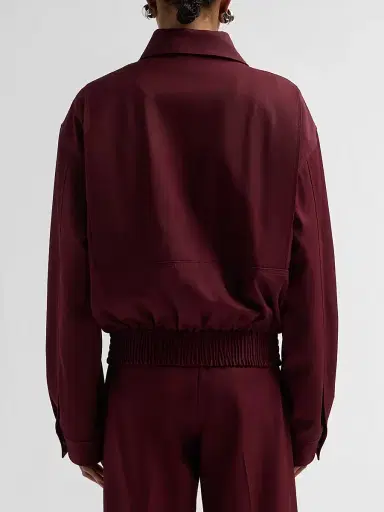 Proenza Schouler Women's Aviva Wool-Blend Jacket - Oxblood - Size Large | Thumbnail 3