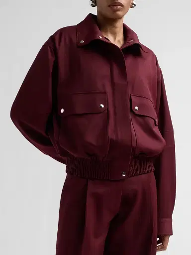 Proenza Schouler Women's Aviva Wool-Blend Jacket - Oxblood - Size Large | Thumbnail 5