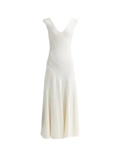 Proenza Schouler Women's Romana Double-Face Crepe Midi-Dress - Alabaster - Size 12 | Thumbnail 1