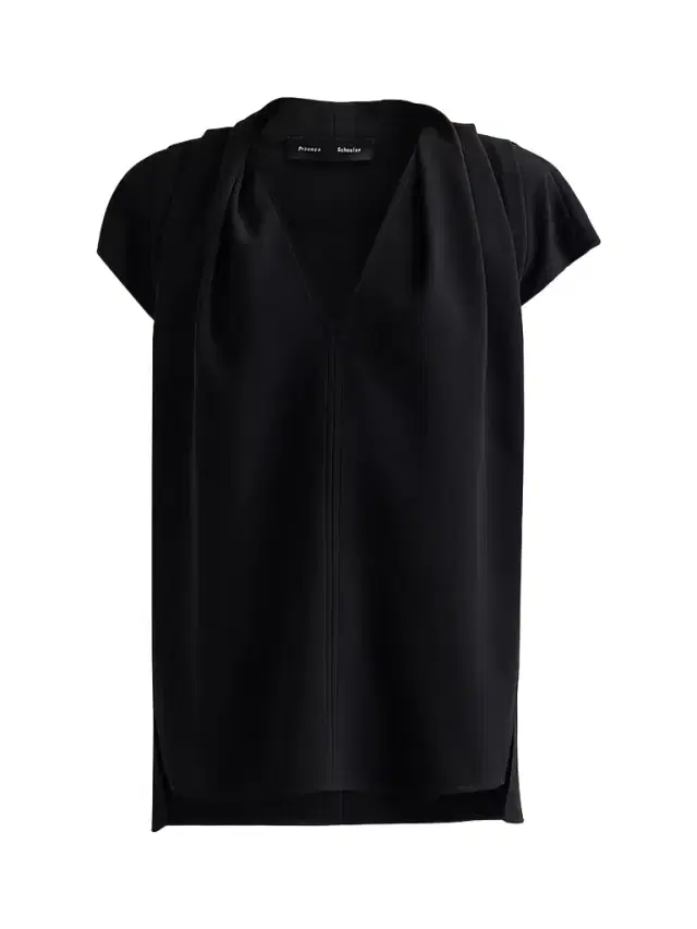 Proenza Schouler Women's Ranli Double-Faced Crepe Top - Black