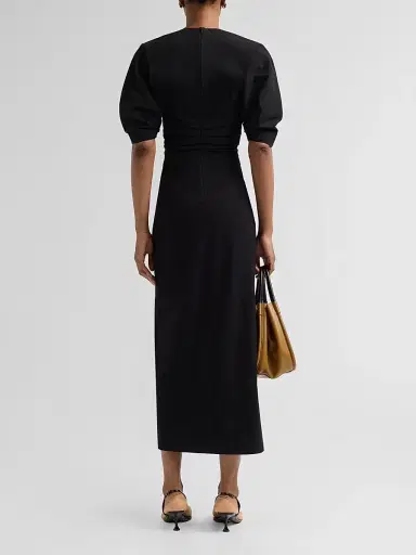 Proenza Schouler Women's Clarissa Stretch Cotton Midi-Dress - Black - Size 10 | Thumbnail 3