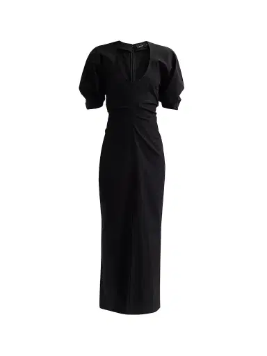 Proenza Schouler Women's Clarissa Stretch Cotton Midi-Dress - Black - Size 10 | Thumbnail 1