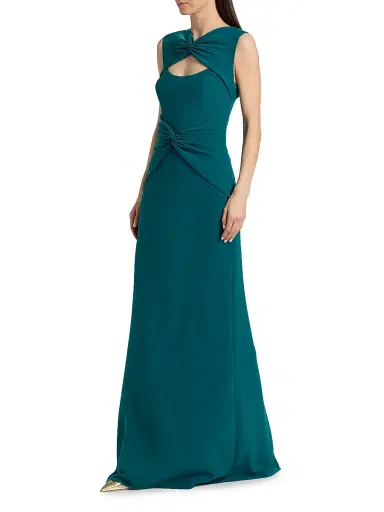 Amsale Women's Twisted Cut-Out Gown | Thumbnail 4