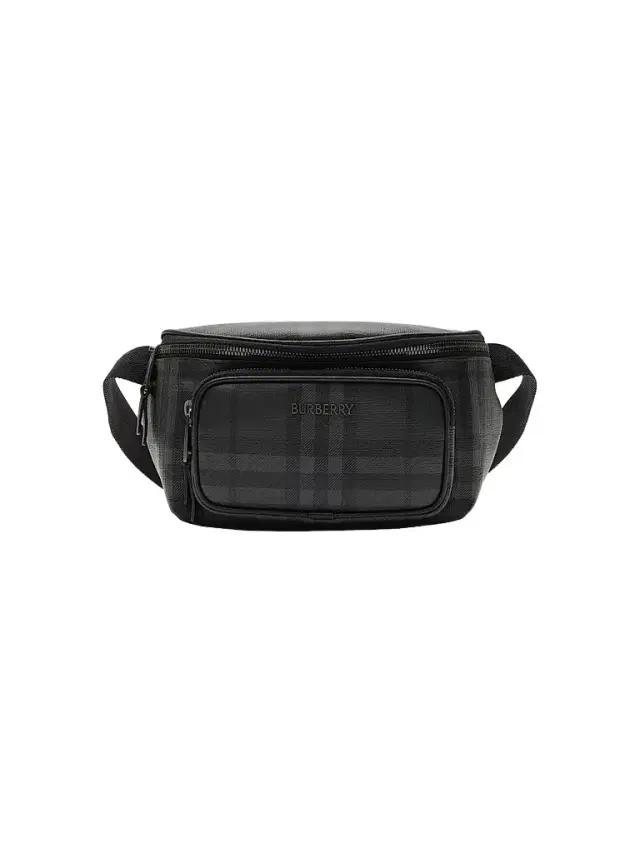 Burberry Men's ML Iron Check Belt Bag - Iron