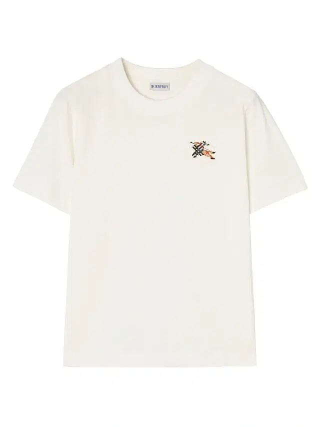 Burberry Women's Frankie EKD Check Cotton T-Shirt - Chalk