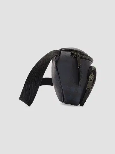 Burberry Men's Check Coated Canvas Belt Bag - Navy | Thumbnail 3