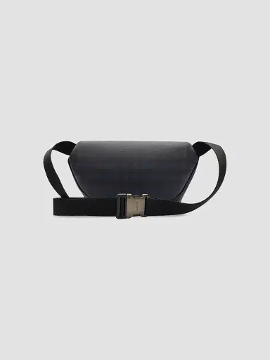 Burberry Men's Check Coated Canvas Belt Bag - Navy | Thumbnail 4