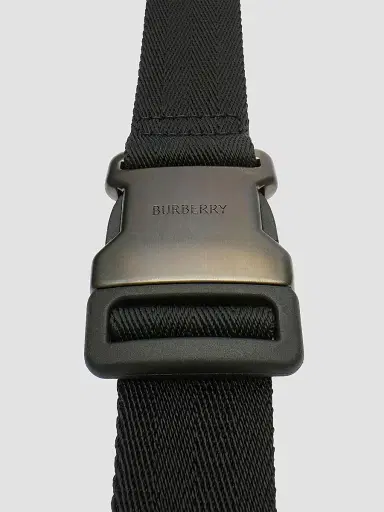 Burberry Men's Check Coated Canvas Belt Bag - Navy | Thumbnail 5