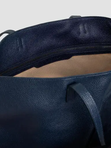Akris Women's Ai Medium Leather Tote Bag - Denim | Thumbnail 6