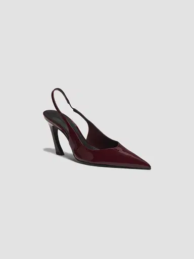 Schutz Women's Lexi 90MM Patent Leather Slingback Pumps - Vino | Thumbnail 2