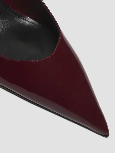 Schutz Women's Lexi 90MM Patent Leather Slingback Pumps - Vino | Thumbnail 5