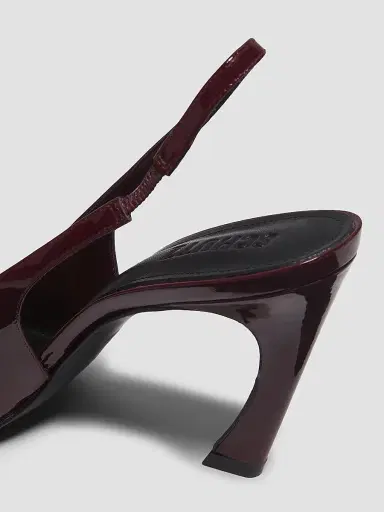 Schutz Women's Lexi 90MM Patent Leather Slingback Pumps - Vino | Thumbnail 6