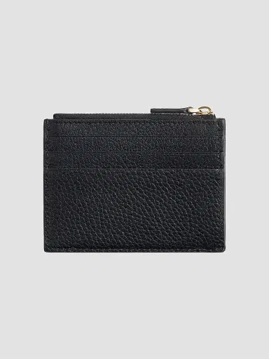 Valentino Garavani Women's Rockstud Grainy Calfskin Cardholder with Zipper - Black | Thumbnail 2