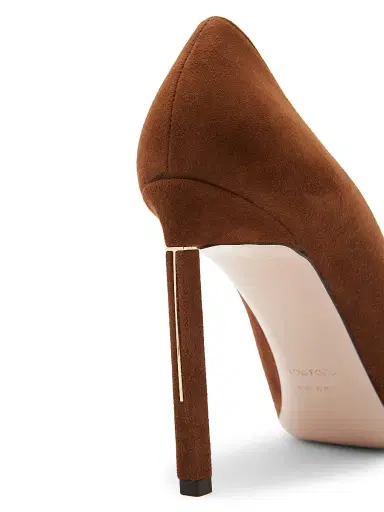 Tom Ford Women's 85MM Suede Stiletto-Heel Pumps - Dark Whisky - Size 10.5 | Thumbnail 5 Tom Ford Women's 85MM Suede Stiletto-Heel Pumps - Dark Whisky - Size 10.5 | Thumbnail 5