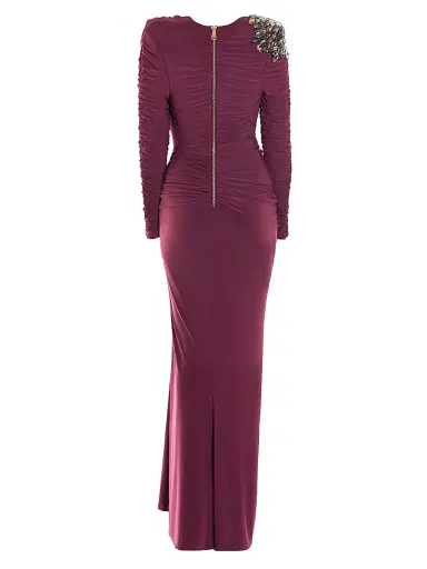 Zhivago Women's The Fragile Night Embellished Gown - Plum - Size 8 | Thumbnail 2