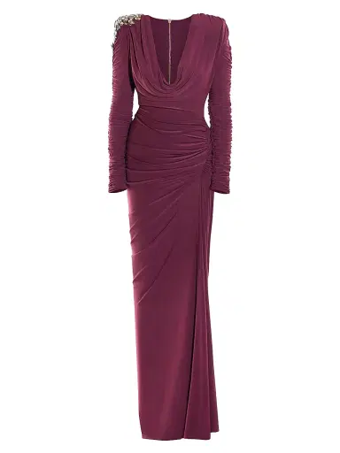 Zhivago Women's The Fragile Night Embellished Gown - Plum - Size 8 | Thumbnail 1