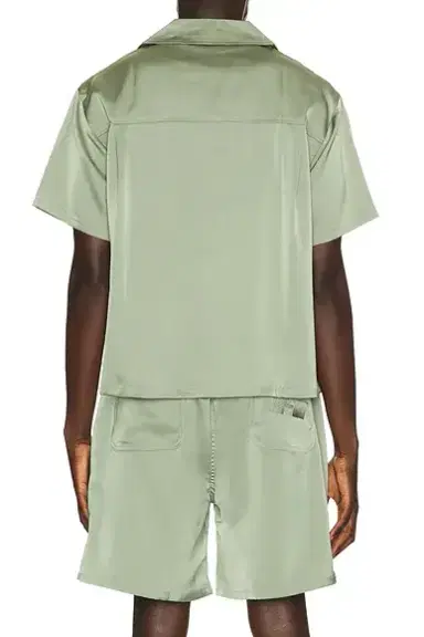 Honor The Gift Satin Chest Logo Camp Collar Shirt | Thumbnail 2