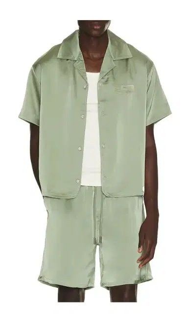 Honor The Gift Satin Chest Logo Camp Collar Shirt | Thumbnail 11