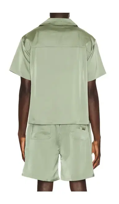 Honor The Gift Satin Chest Logo Camp Collar Shirt | Thumbnail 12