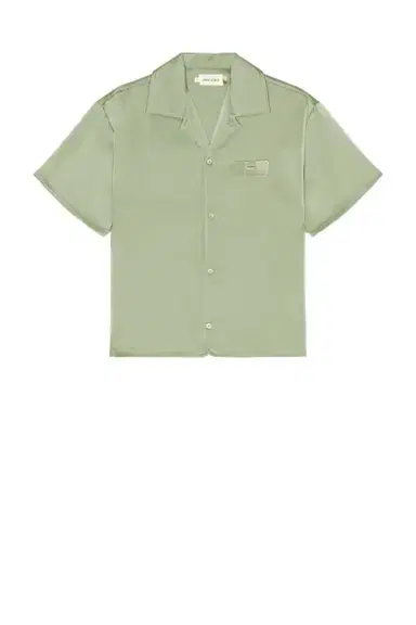 Honor The Gift Satin Chest Logo Camp Collar Shirt | Thumbnail 4