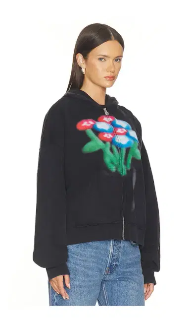 VANDYTHEPINK Spray Flower Zip Up Hoodie | Thumbnail 12