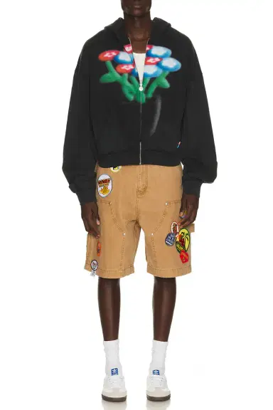 VANDYTHEPINK Spray Flower Zip Up Hoodie | Thumbnail 7