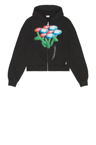 VANDYTHEPINK Spray Flower Zip Up Hoodie | Thumbnail 8