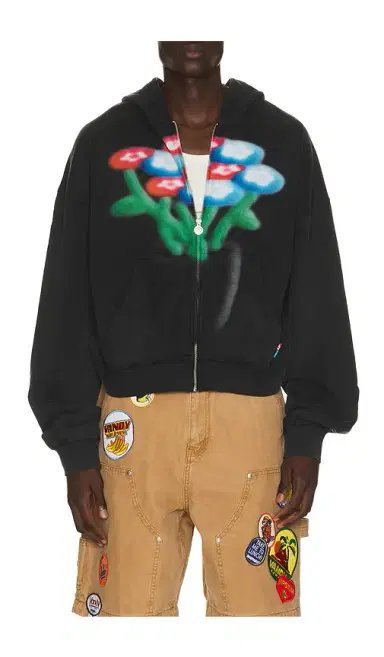 VANDYTHEPINK Spray Flower Zip Up Hoodie | Thumbnail 9
