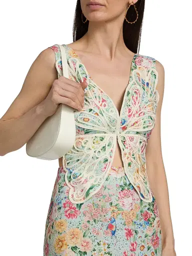 Farm Rio Women's Rendeira Butterfly-Embroidered Floral Midi-Dress - Off White - Size XL | Thumbnail 6 Farm Rio Women's Rendeira Butterfly-Embroidered Floral Midi-Dress - Off White - Size XL | Thumbnail 6