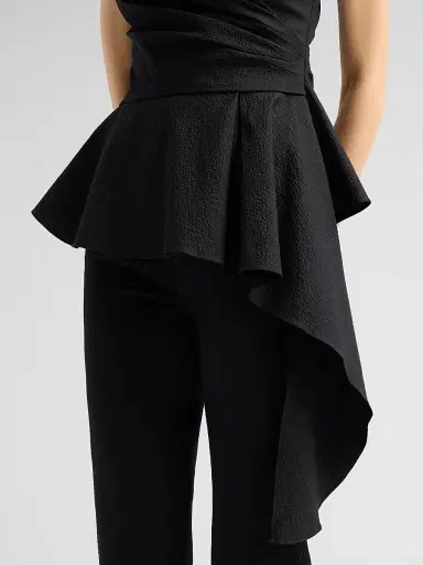 Veronica Beard Women's Solange Textured Draped Top - Black - Size 14 | Thumbnail 5 Veronica Beard Women's Solange Textured Draped Top - Black - Size 14 | Thumbnail 5