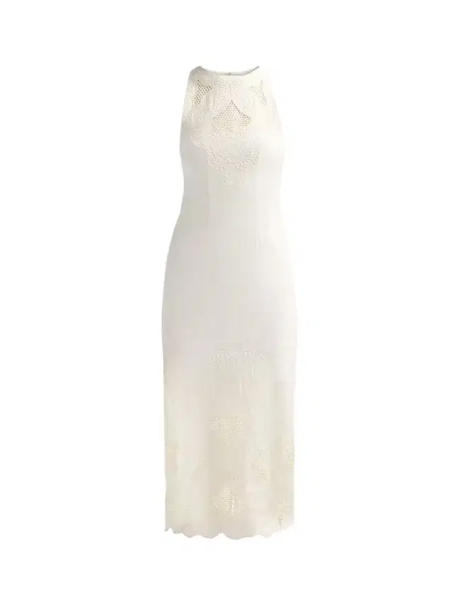 Women's Upten Embroidered Linen-Blend Midi Dress - Dove