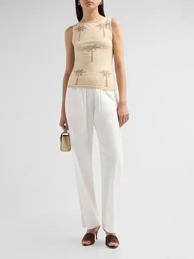 Staud Women's Arden Cotton-Cashmere Top - Natural - Size XL | Thumbnail 2