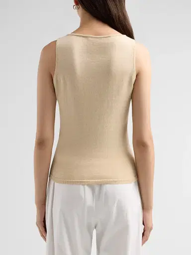 Staud Women's Arden Cotton-Cashmere Top - Natural - Size XL | Thumbnail 3