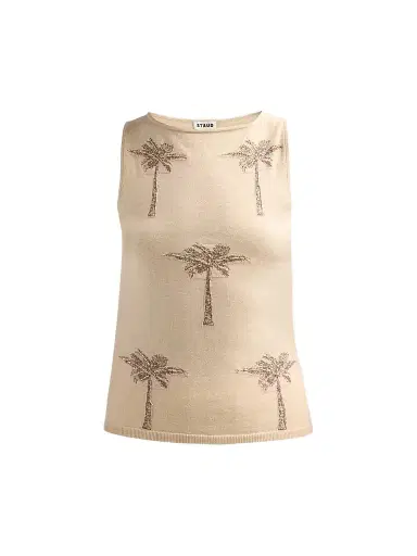 Staud Women's Arden Cotton-Cashmere Top - Natural - Size XL | Thumbnail 1
