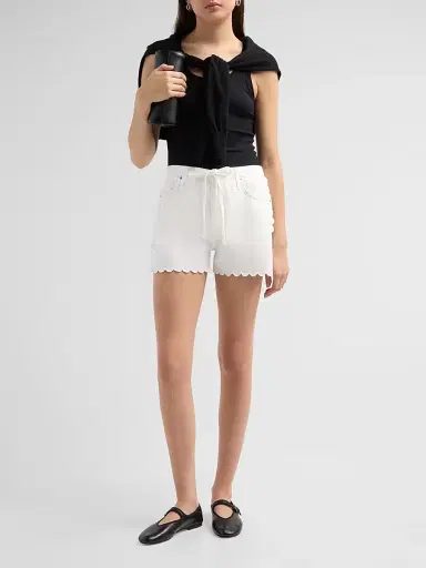 rag & bone Women's Nolan Ultra-Featherweight Denim Shorts | Thumbnail 2