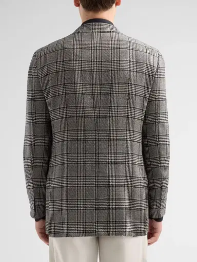 Kiton Men's Plaid Cashmere Sport Coat - Blue - Size 44 | Thumbnail 3