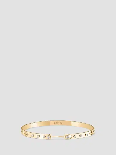 Nouvel Heritage Women's Mood Brunch In NY 18K Yellow Gold & 0.15 TCW Diamond Bangle - Yellow Gold | Thumbnail 2