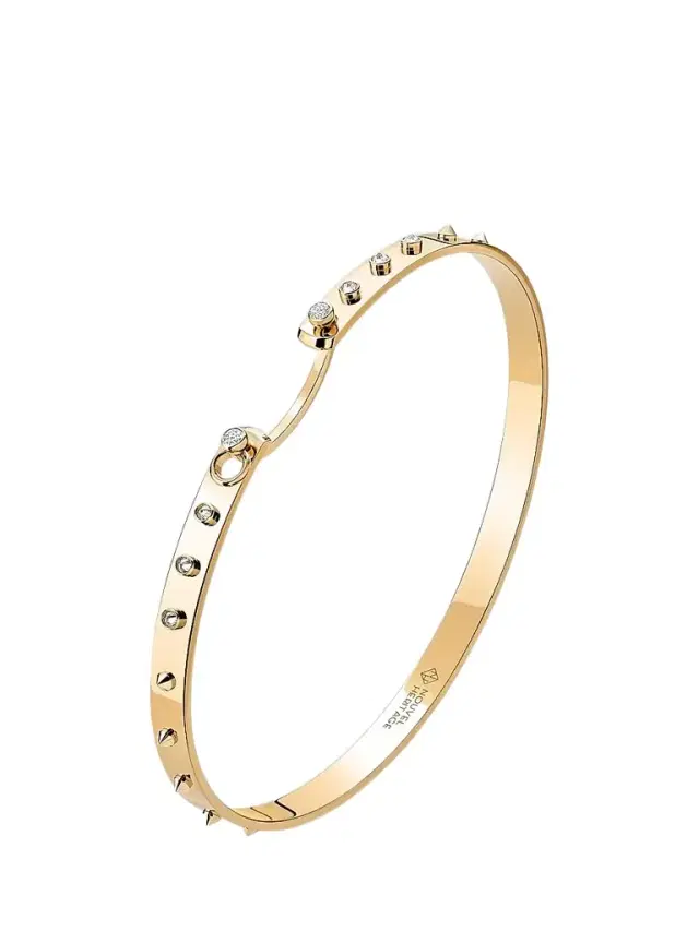 Women's Mood Brunch In NY 18K Yellow Gold & 0.15 TCW Diamond Bangle - Yellow Gold Women's Mood Brunch In NY 18K Yellow Gold & 0.15 TCW Diamond Bangle - Yellow Gold