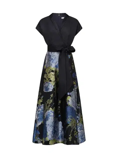 Kay Unger Women's Samira Metallic Floral Gown - Dark Twilight Multi - Size 10 | Thumbnail 1 Kay Unger Women's Samira Metallic Floral Gown - Dark Twilight Multi - Size 10 | Thumbnail 1