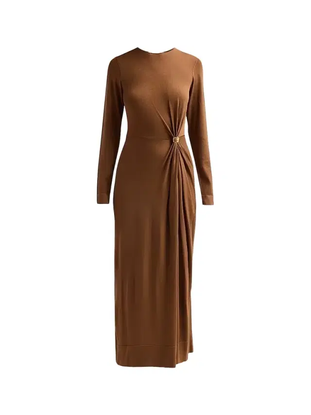 Altuzarra Women's Tingley Jersey Midi Dress - Toffee