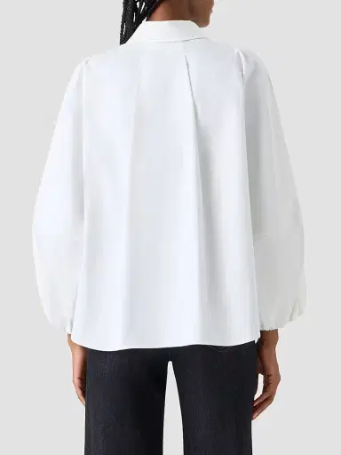 Akris punto Women's Washed Cotton Boxy Shirt - Cream - Size 16 | Thumbnail 3 Akris punto Women's Washed Cotton Boxy Shirt - Cream - Size 16 | Thumbnail 3